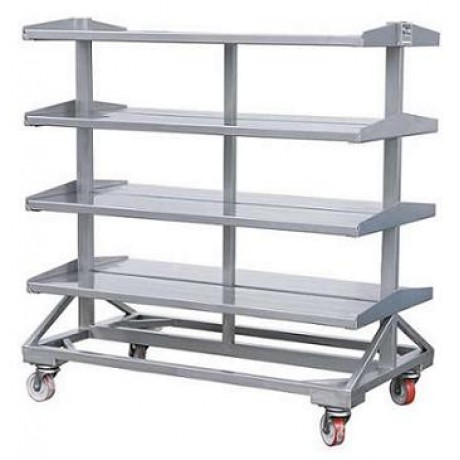 Raft inox cu poliță din inox