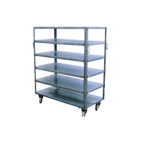Raft inox cu poliță din inox