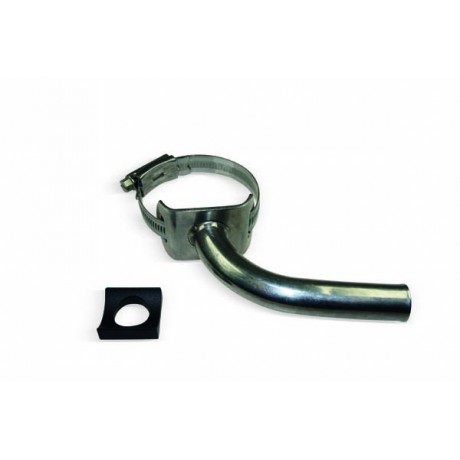 Ștuț la 90 grade din inox cu intrare 14-16 mm și prindere 38-40 mm